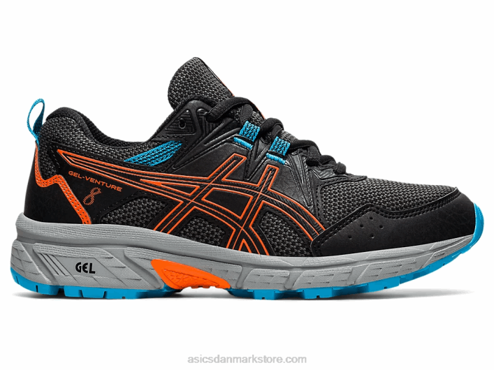 Asicsgel-venture 8 klasse skole 60Z44496 sort/morgenfrue orange