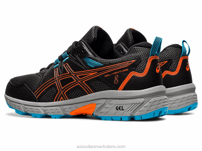 Asicsgel-venture 8 klasse skole 60Z44496 sort/morgenfrue orange