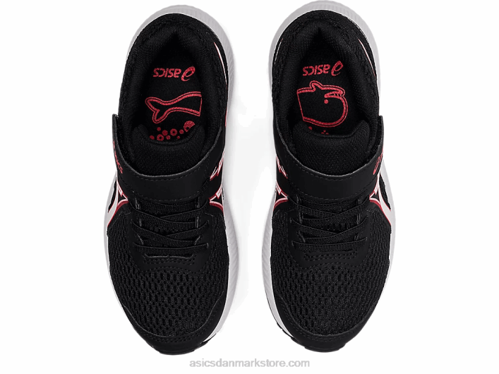 Asicskæmpe 7 førskole 60Z44512 sort/elektrisk rød