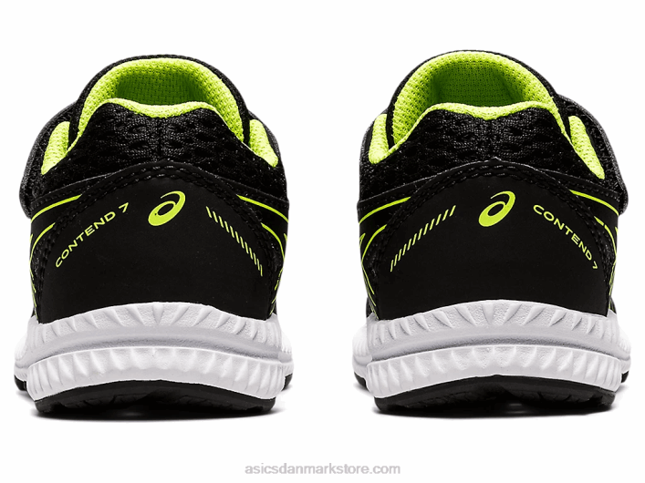 Asicskæmper med 7 småbørnsstørrelse 60Z44485 sort/farlig grøn