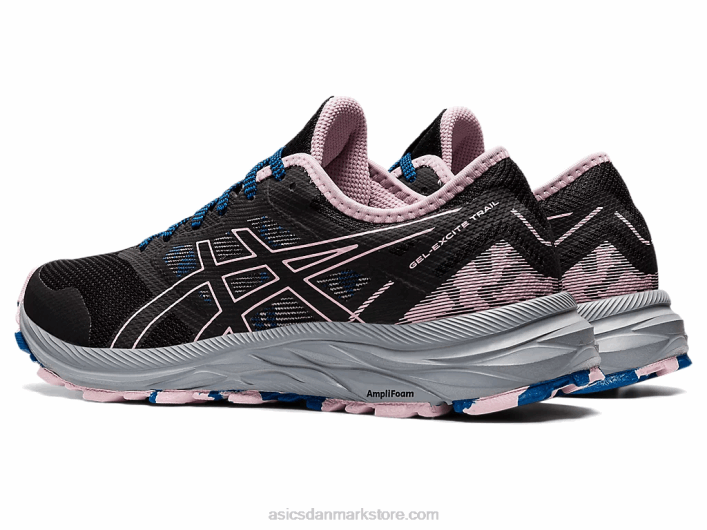 Asicsgel-excite spor 60Z43541 sort/knap rosenrød
