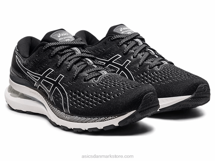 Asicsgel-kayano 28 bred 60Z43868 sort hvid