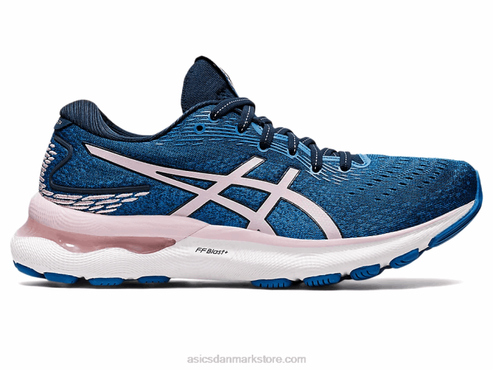 Asicsgel-nimbus 24 bred 60Z43430 fransk blå/knap rosenrød