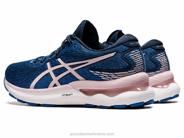 Asicsgel-nimbus 24 bred 60Z43430 fransk blå/knap rosenrød