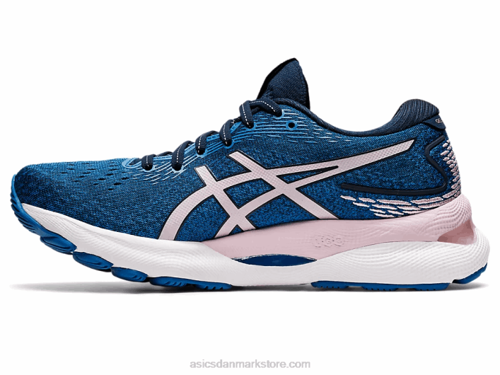 Asicsgel-nimbus 24 bred 60Z43430 fransk blå/knap rosenrød