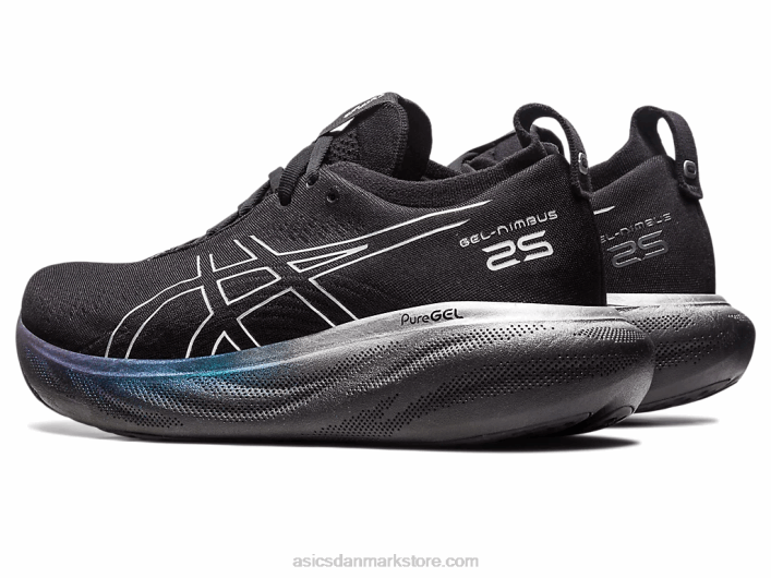 Asicsgel-nimbus 25 platin 60Z42379 sort/ren sølv