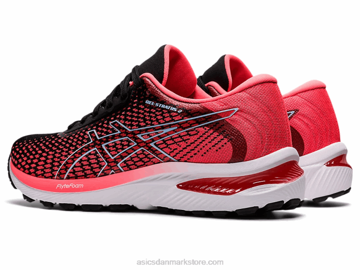 Asicsgel-stratus 2 strik 60Z42663 flammende koral/sort