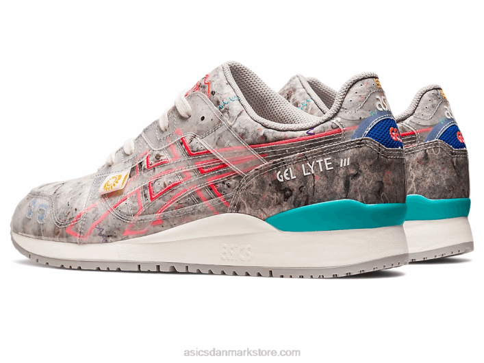 Asicsgel-lyte iii og genbrugsfilt 60Z4212 østersgrå/diva pink