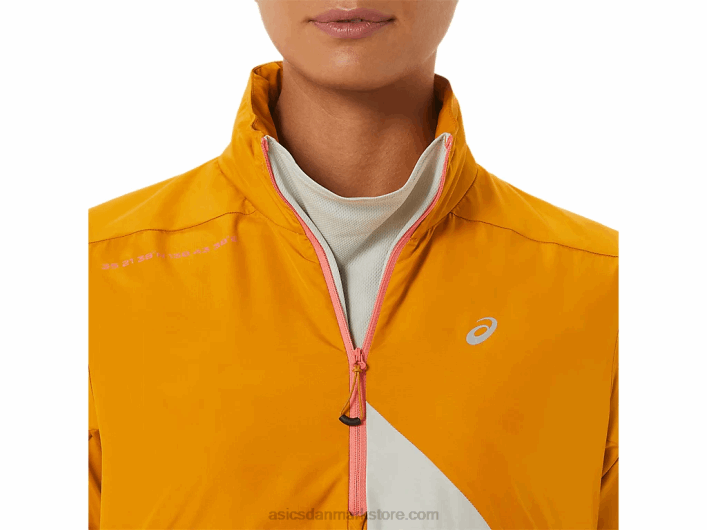 Asicsfujitrail anorak til kvinder 60Z42568 sandstorm/let salvie