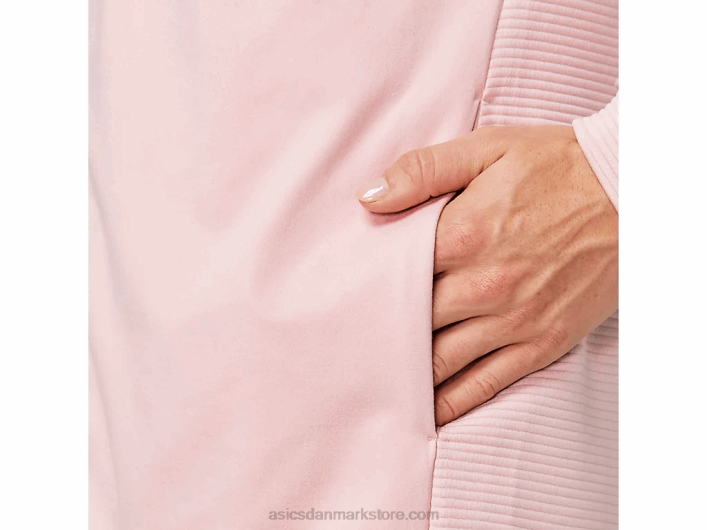 Asicsthermopolis fleece hættetrøje med fuld lynlås til kvinder 60Z44143 ingefær fersken