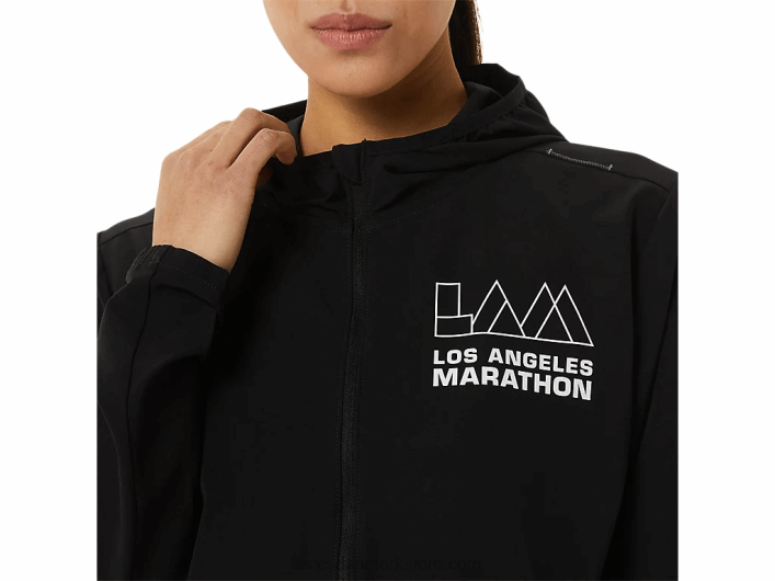 Asicsdame ready-set jakke lam 60Z43311 ydeevne sort