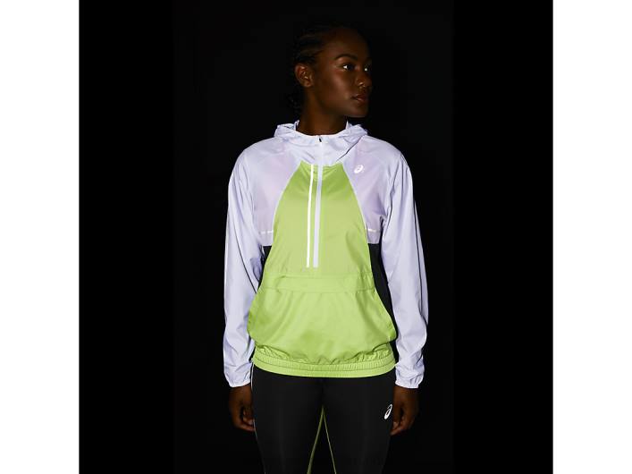 Asicslite-show jakke til kvinder 60Z43270 strålende hvid/limegrøn