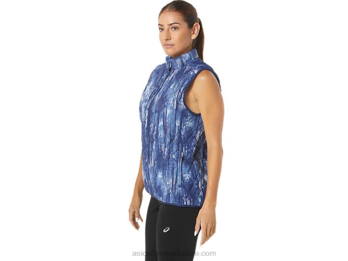 Asicsomvendt isoleret vest til kvinder 60Z42758 grand shark tie die/soft sky
