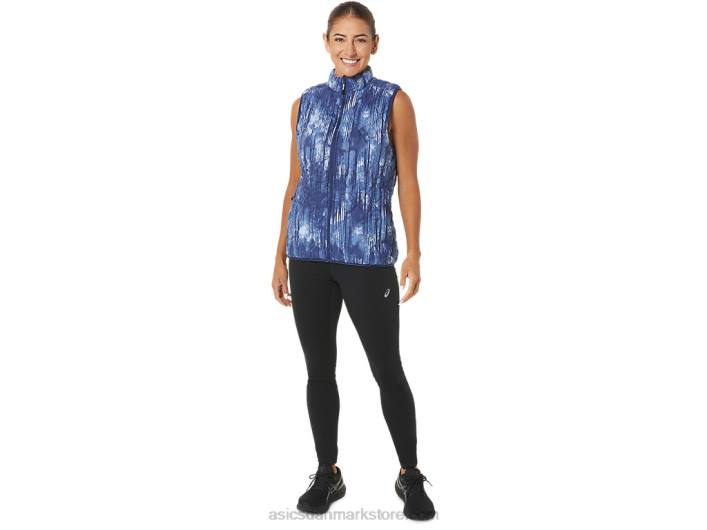 Asicsomvendt isoleret vest til kvinder 60Z42758 grand shark tie die/soft sky