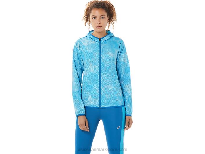 Asicspakbar jakke til kvinder 60Z43939 aqua angel print/reborn blå