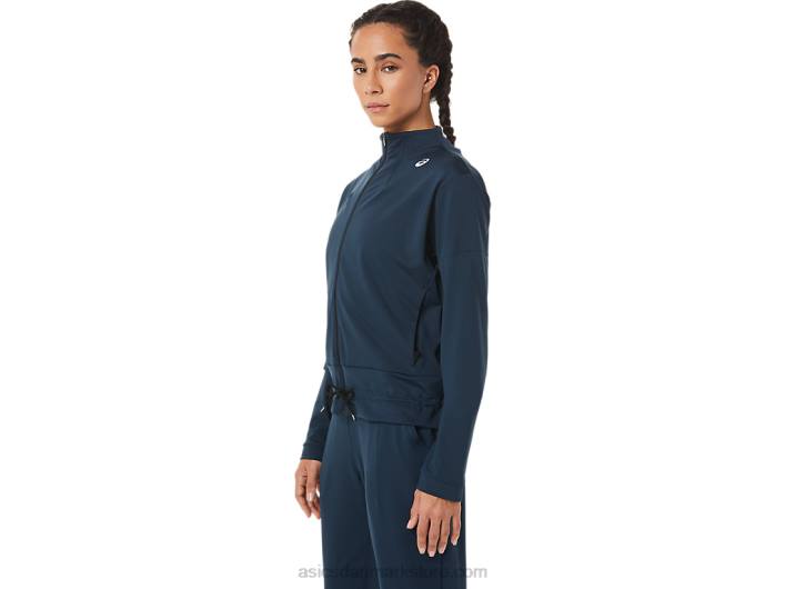 Asicstennisjakke til kvinder 60Z43280 fransk blå/performance sort