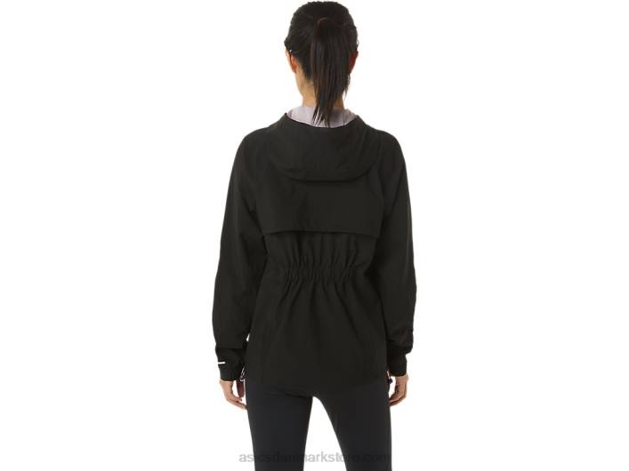 Asicsvandtæt damejakke 60Z43334 præstation sort/næppe rose