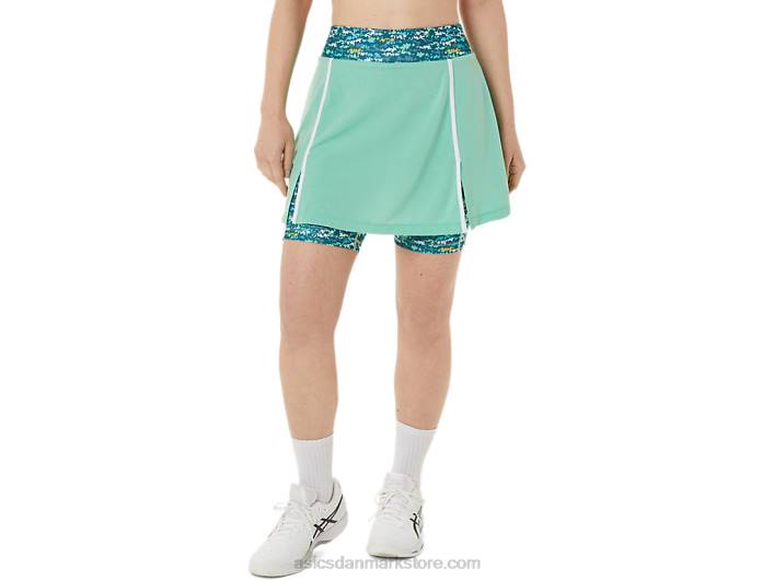 Asicskvinders nye stærke 92 skort 60Z43057 seafoam/tennis japan børstet aop