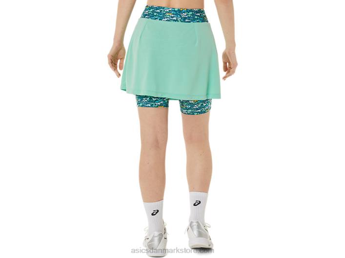 Asicskvinders nye stærke 92 skort 60Z43057 seafoam/tennis japan børstet aop
