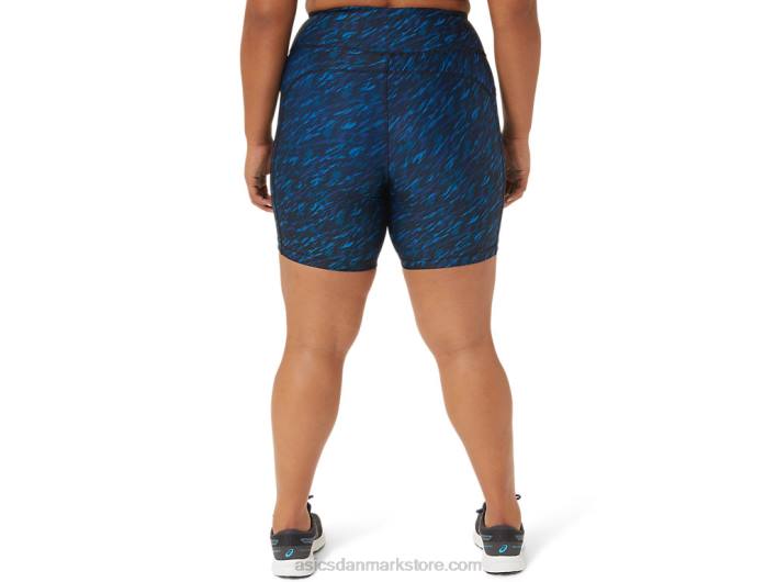 Asicsdame pr lyte 5in run short med lommer 60Z43299 natskygge/lake drive print
