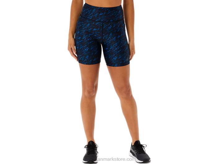 Asicsdame pr lyte 5in run short med lommer 60Z43299 natskygge/lake drive print