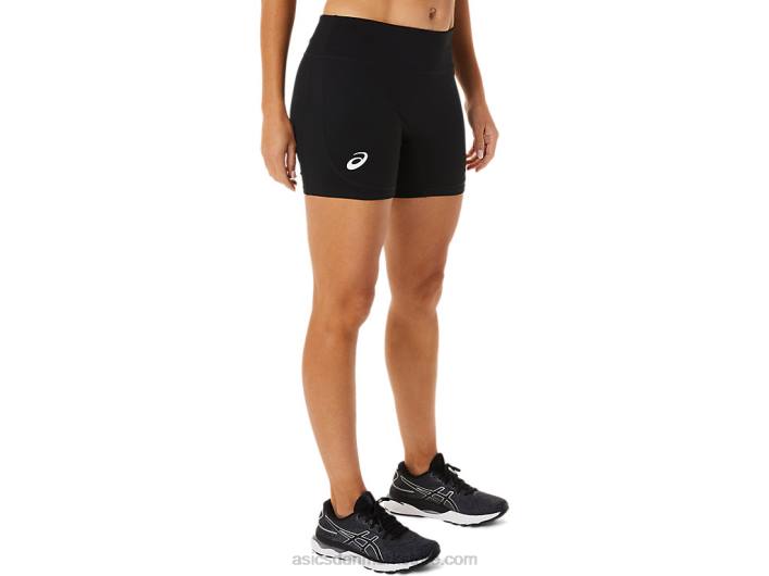 Asicsdamekredsløb 5in kompressionskort 60Z42358 ydeevne sort