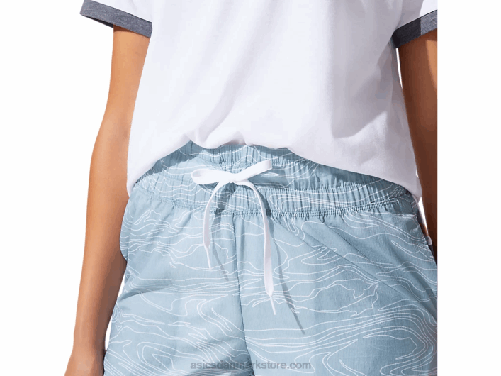 Asicskvinders luftige vævede shorts 60Z44071 røg blå