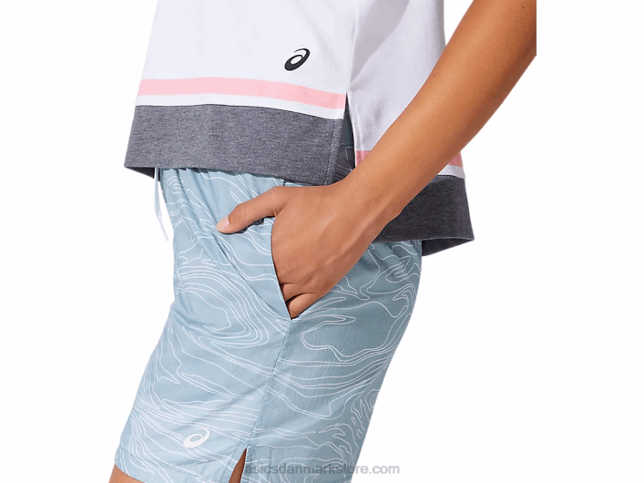 Asicskvinders luftige vævede shorts 60Z44071 røg blå