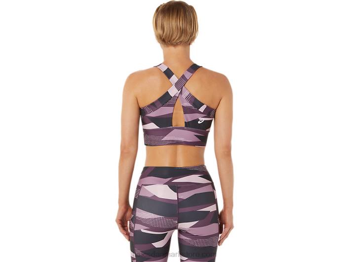 Asicskvinders nye stærke 92 printede bh 60Z43337 knap rosentryk