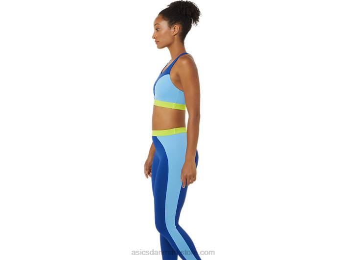 Asicskvinders nye stærke genbrugte bh 60Z43842 blå/arktisk himmel/grøn gekko