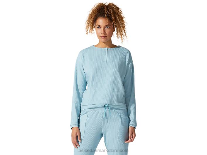 Asicsblød stretch sweat top til kvinder 60Z44053 røg blå