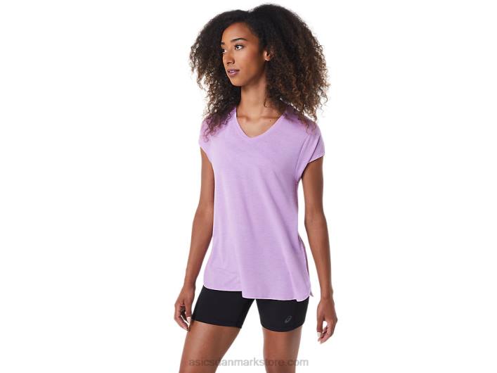 Asicsdame lyng top med vneck 60Z43046 lavendel glød lyng