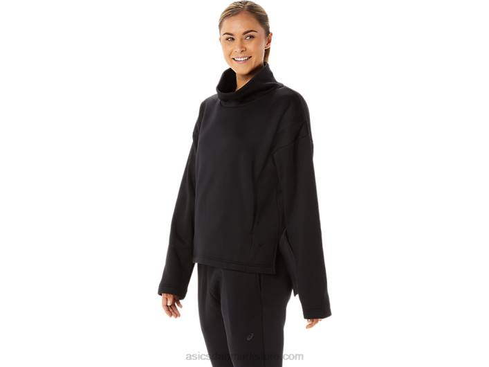 Asicsdametrøje i børstet strik 60Z42911 ydeevne sort