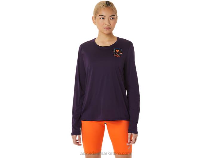 Asicsfujitrail logo langærmet top til kvinder 60Z43033 natskygge