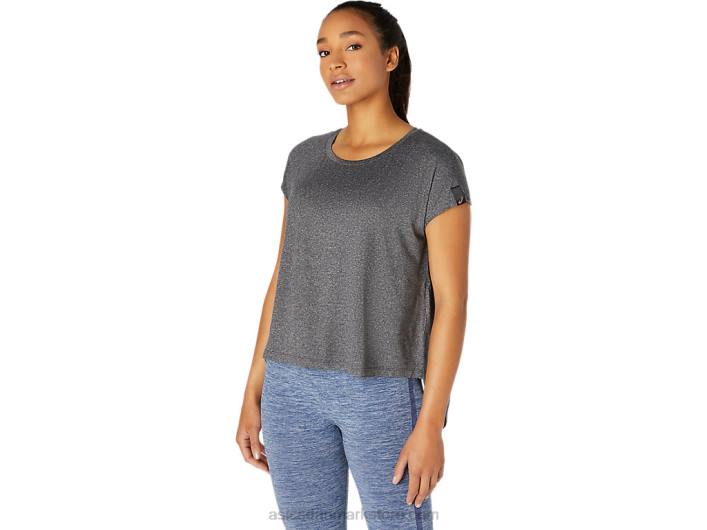 Asicskortærmet dametop 60Z43669 ydeevne sort