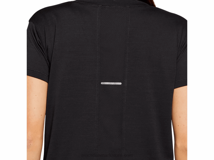 Asicskortærmet racertop til kvinder 60Z44142 ydeevne sort