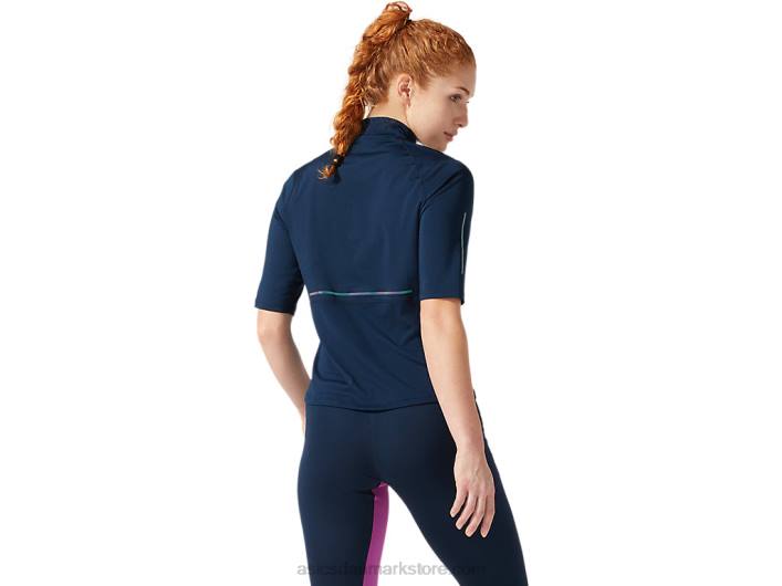 Asicskortærmet top med synlighed til kvinder 60Z44064 fransk blå