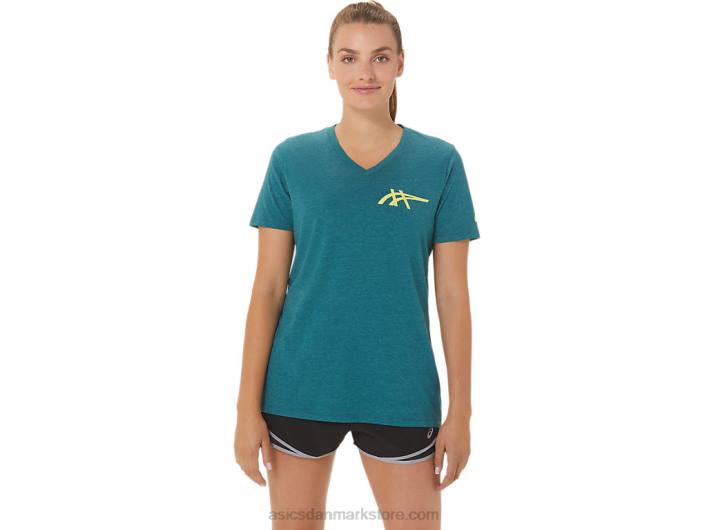 Asicskvinders 1977 heritage americana v-hals 60Z42753 fløjlsfyrlyng
