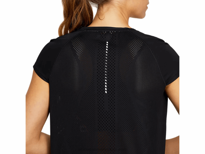 Asicskvinders fremtidige tokyo ventilate kortærmet top 60Z44129 ydeevne sort