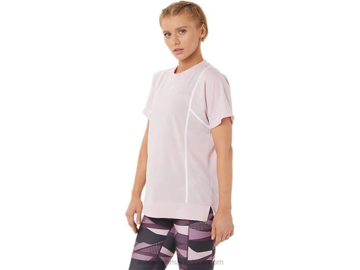 Asicskvinders nye stærk 92 kortærmede top 60Z43269 knap rosenrødt/strålende hvid