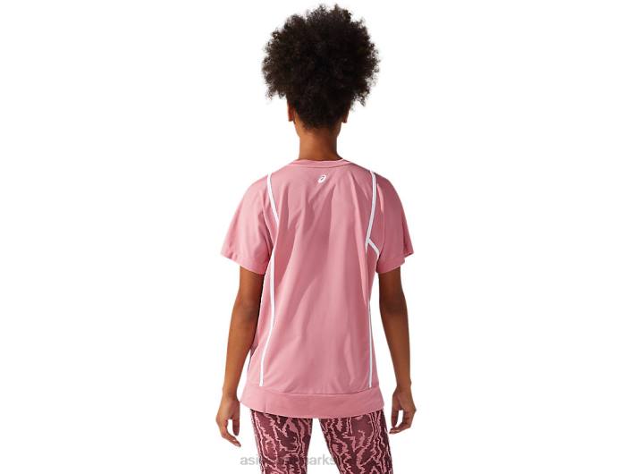 Asicskvinders nye stærk 92 kortærmede top 60Z43817 smokey rose/brilliant white