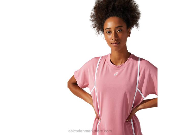 Asicskvinders nye stærk 92 kortærmede top 60Z43817 smokey rose/brilliant white