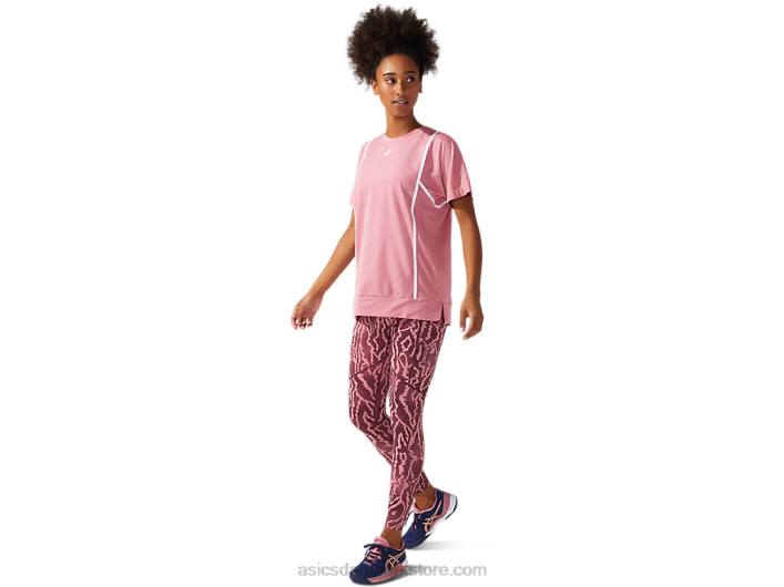 Asicskvinders nye stærk 92 kortærmede top 60Z43817 smokey rose/brilliant white