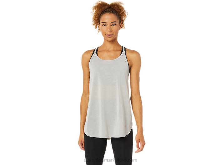 Asicsærmeløs top med slids til kvinder 60Z43365 østers grå