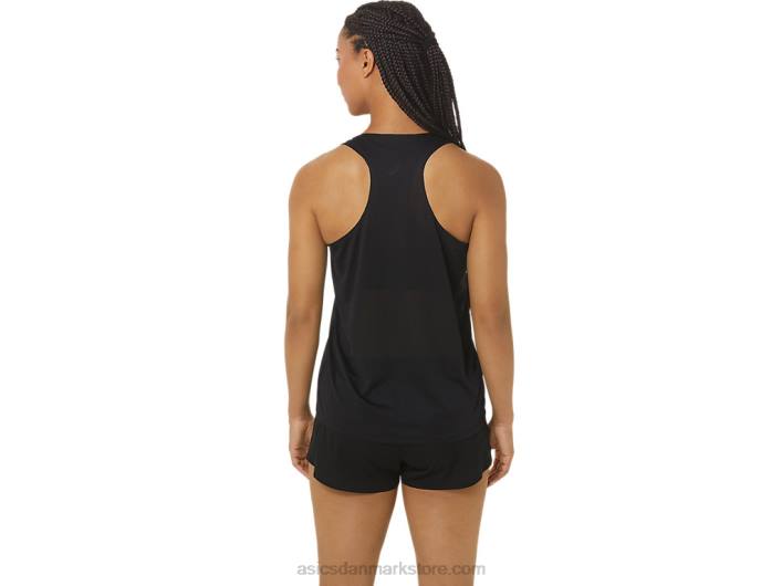 Asicsdame cj-line let singlet 60Z42347 ydeevne sort/hviskgrøn