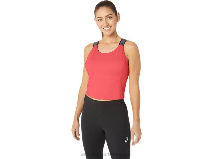 Asicsdame fit sana cropped tank 60Z42279 flammende koraller