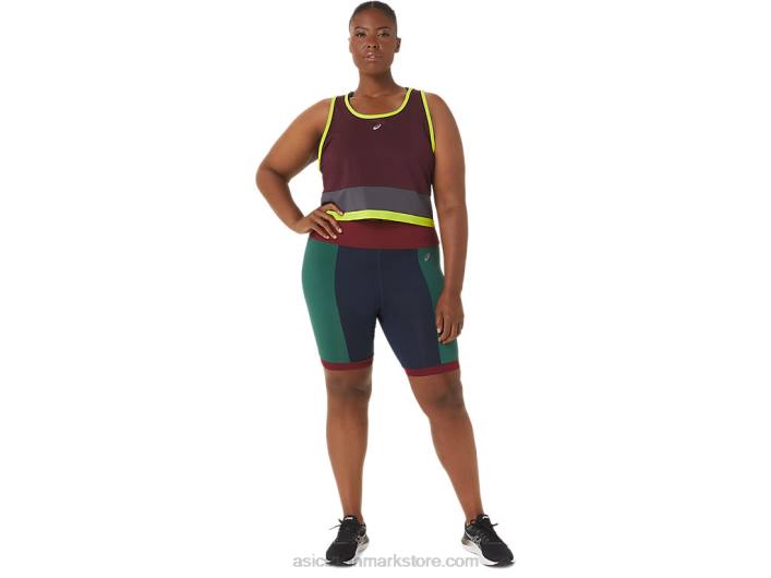 Asicskvinders den nye stærke genbrugte tank 60Z43367 rødbrun/stålgrå