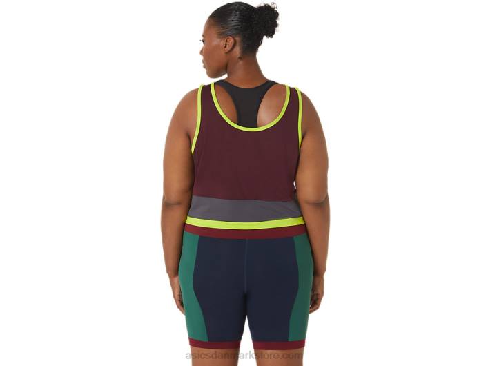 Asicskvinders den nye stærke genbrugte tank 60Z43367 rødbrun/stålgrå