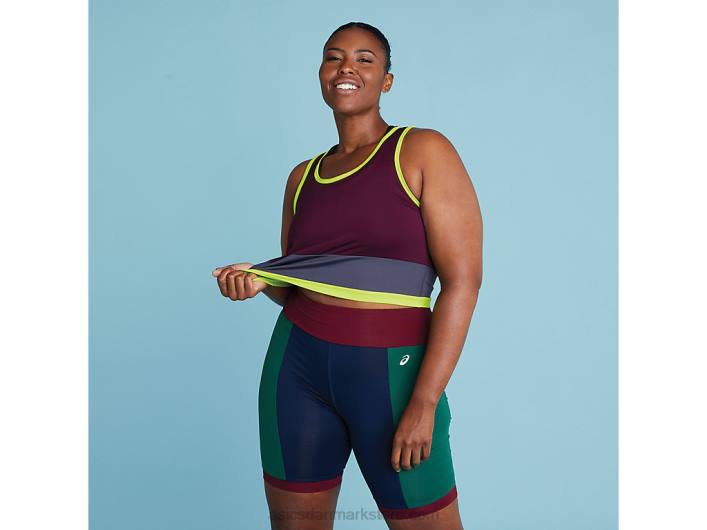 Asicskvinders den nye stærke genbrugte tank 60Z43367 rødbrun/stålgrå