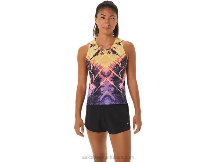 Asicskvinders maraton tank 60Z42316 lys orange/orange pop/ametyst